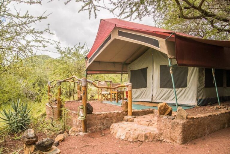 Unterkunft in der Wildnis Afrikas.