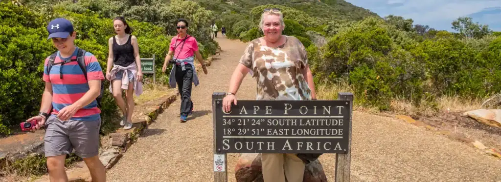 Menschen wandern im Kaphalbinsel, Südafrika.