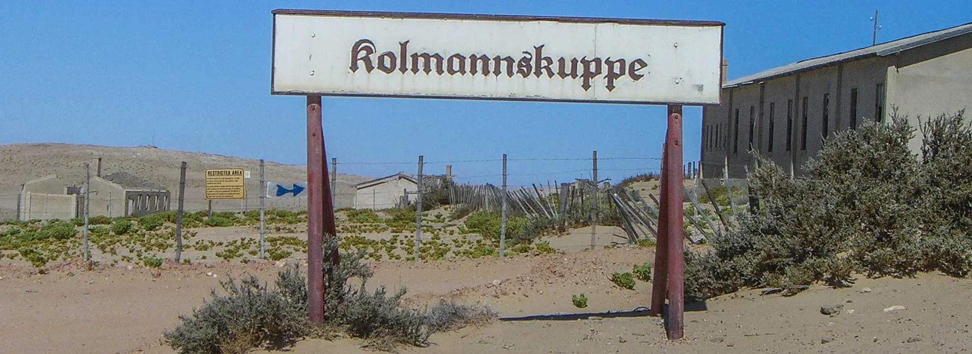 Schild von Kolmanskop 