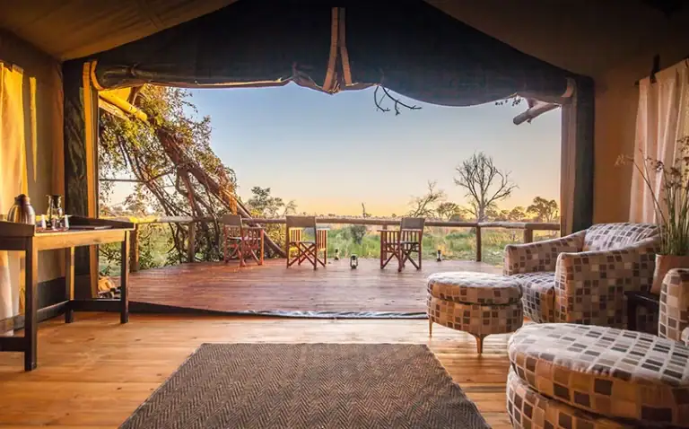 Luxushütte mit Safari-Blick, Naturnaher Urlaub in Afrika.