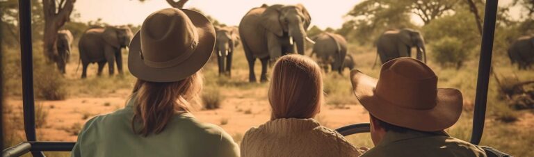 Elefanten im afrikanischen Nationalpark.