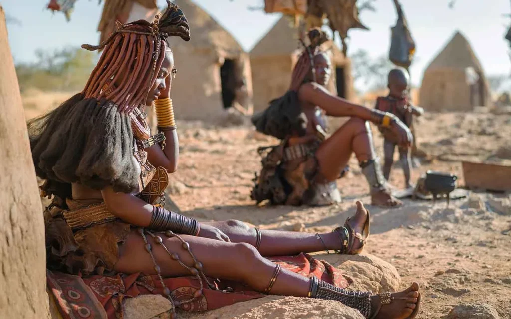 Himba an den Epupa Falls