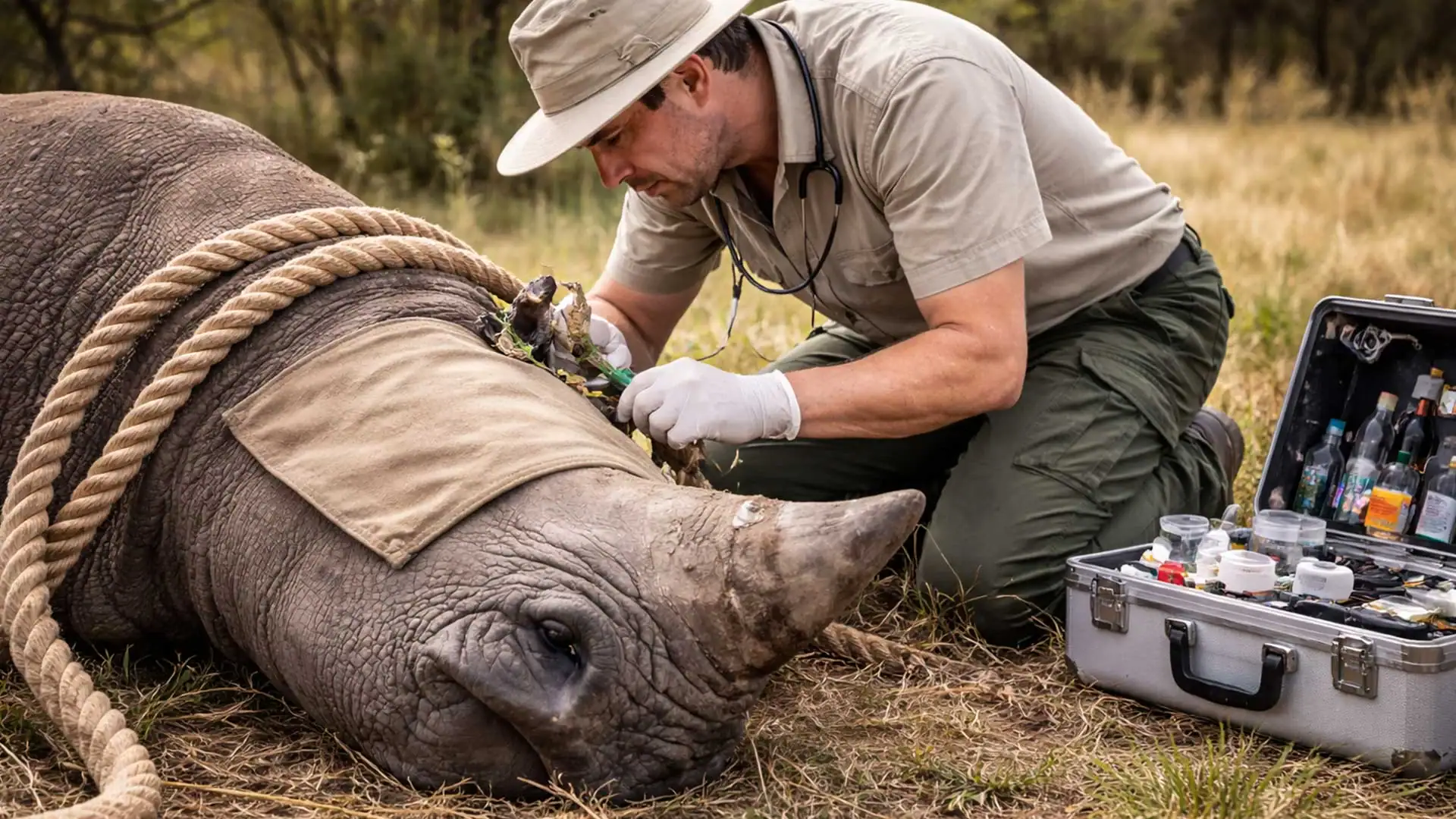 Naskorn im Kidepo wird behandelt