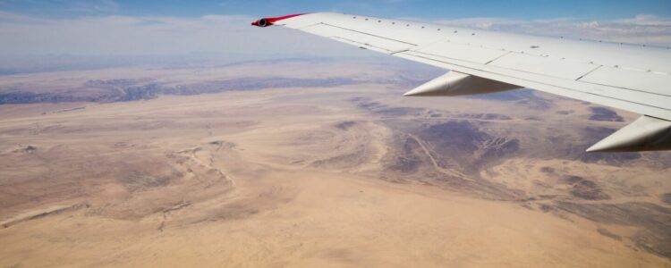 Flug über Namibia