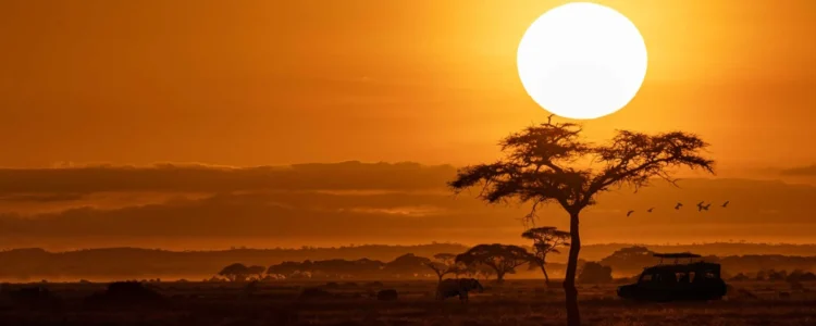 Selbstfahrerreise Afrika - Sonnenuntergang